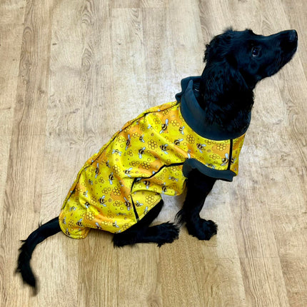 The Bee's Knees McTog - Microfleece Waterproof Dog Jacket - Step In Poppers