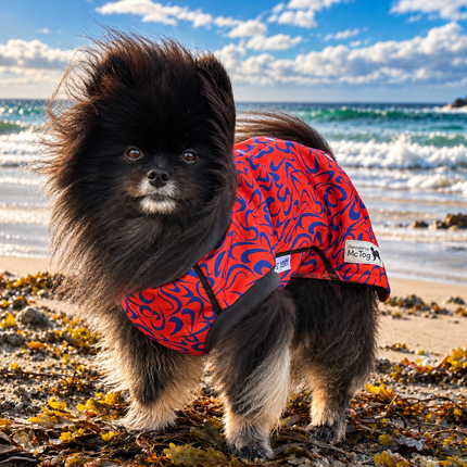 Ember Swirl McTog - Microfleece Waterproof Dog Coat - Step In Poppers