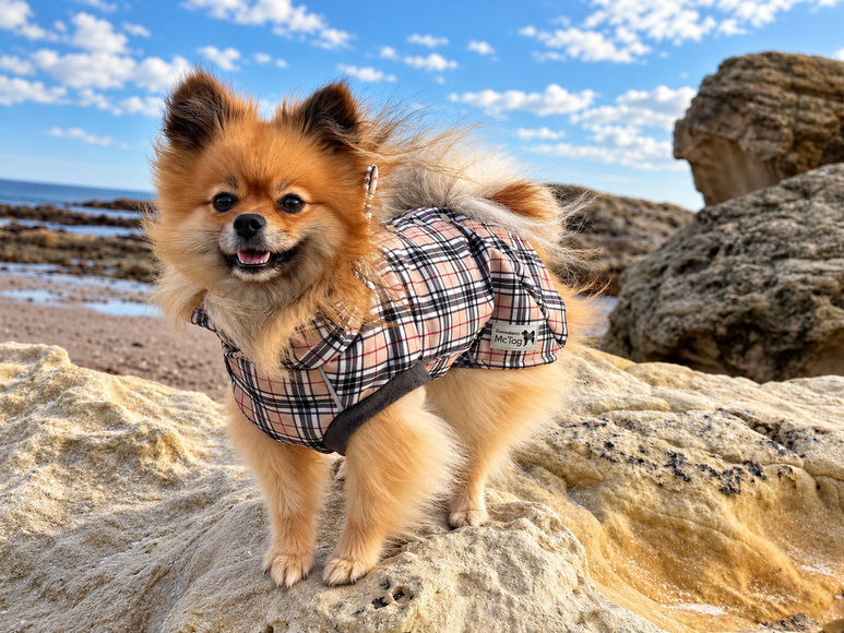 Harris McTog - High Neck Full Poppers - Pour Off ® Microfleece Waterproof Dog Coat