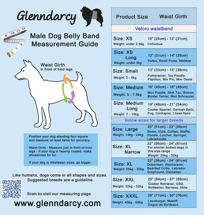Glenndarcy Washable Dog Belly Band