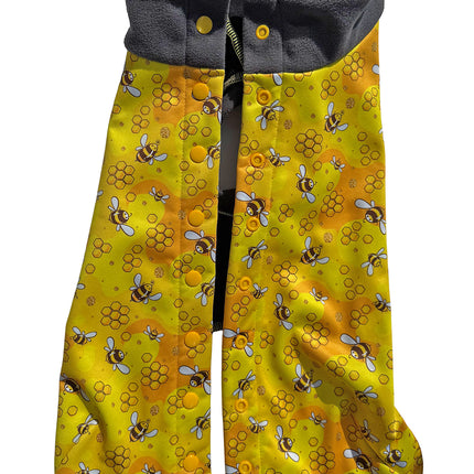The Bee's Knees McTog - Waterproof Microfleece Dog Jacket - Step In Poppers