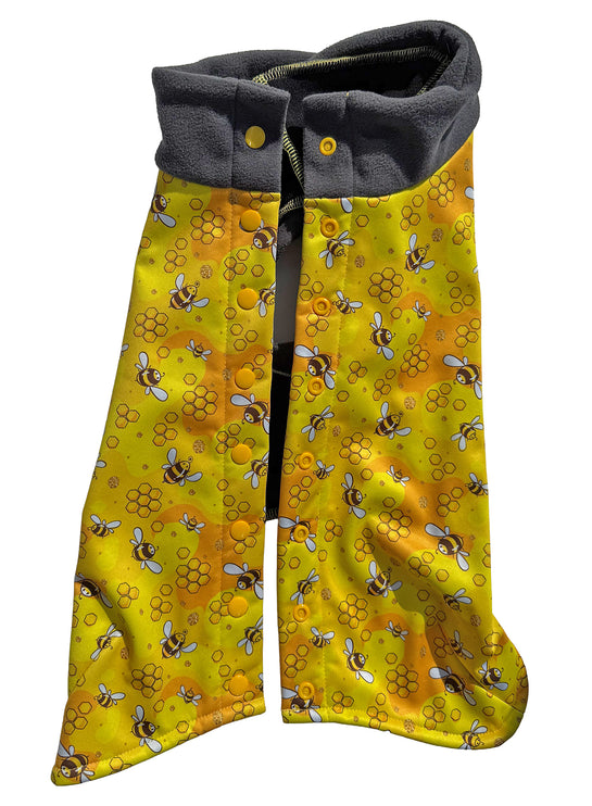 The Bee's Knees McTog - Waterproof Microfleece Dog Jacket - Step In Poppers