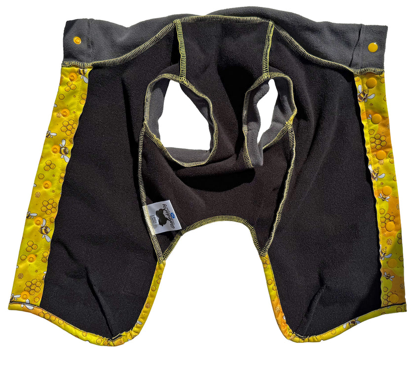 The Bee's Knees McTog - Microfleece Waterproof Dog Jacket - Step In Poppers