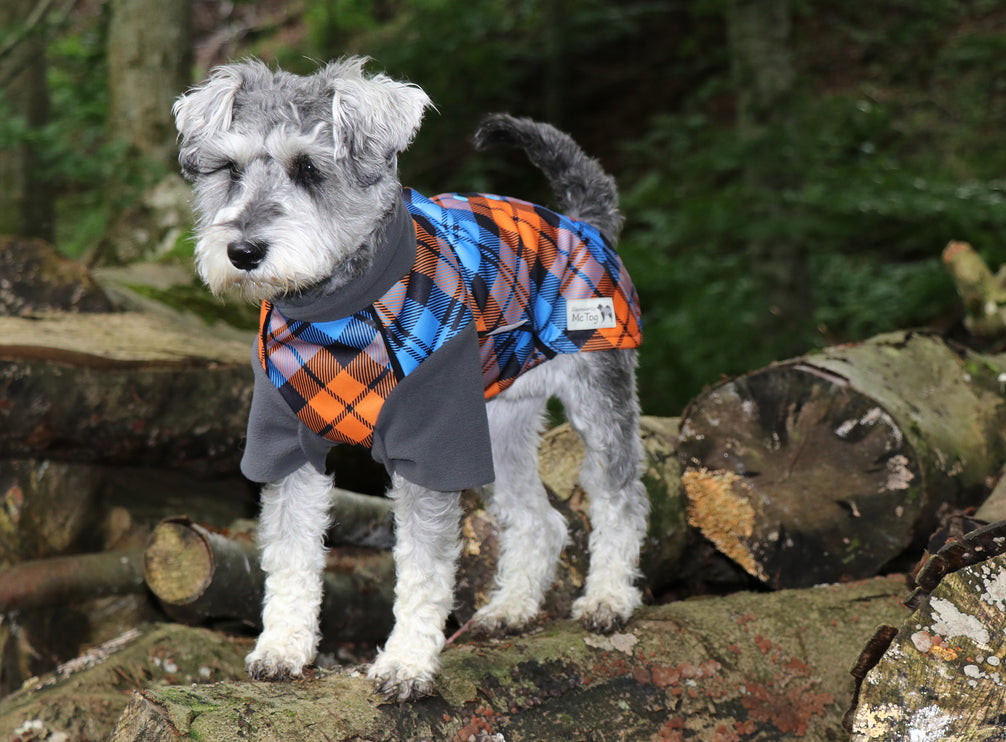 The Highlander McTog - Microfleece Waterproof Dog Jumper - With Sleeves - Step In Poppers
