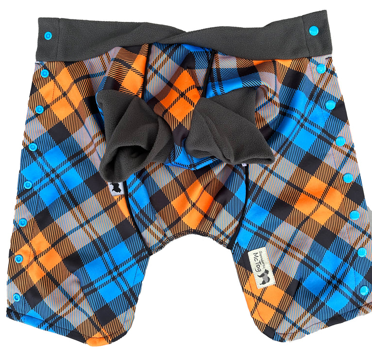 The Highlander McTog - Microfleece Waterproof Dog Jumper - With Sleeves - Step In Poppers