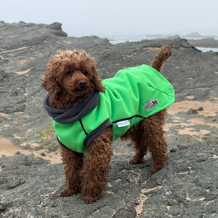 Emerald McTog - Microfleece Waterproof Dog Jumper - Back Poppers