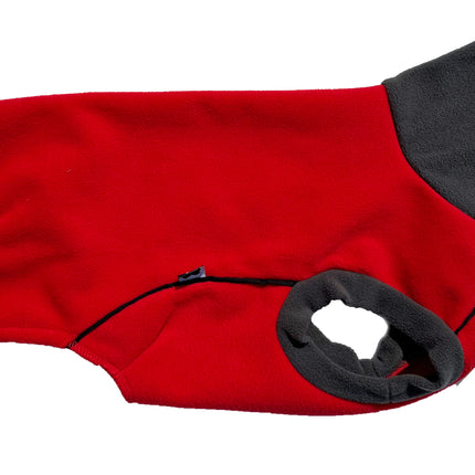 Racing Red McTog Double Layer Waterproof Microfleece Dog Sweater
