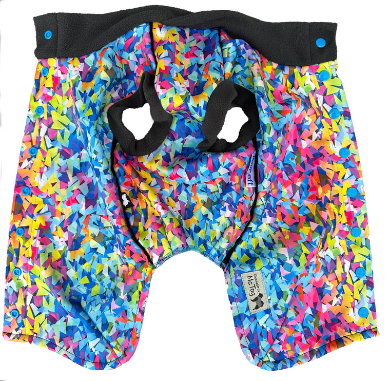 Razzle Dazzle McTog - Waterproof Microfleece Dog Jumper - Step In Poppers