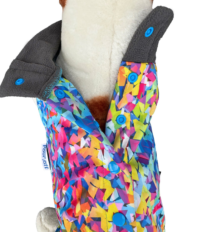 Razzle Dazzle McTog - Microfleece Waterproof Dog Sweater - Step In Poppers