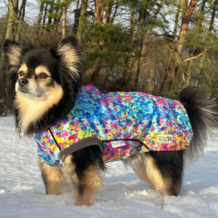 Razzle Dazzle McTog - Microfleece Waterproof Dog Sweater - Step In Poppers