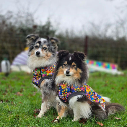Flower Power McTog - Microfleece Waterproof Dog Jumper - Step In Poppers