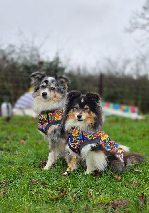 Flower Power McTog - Microfleece Waterproof Dog Jumper - Step In Poppers