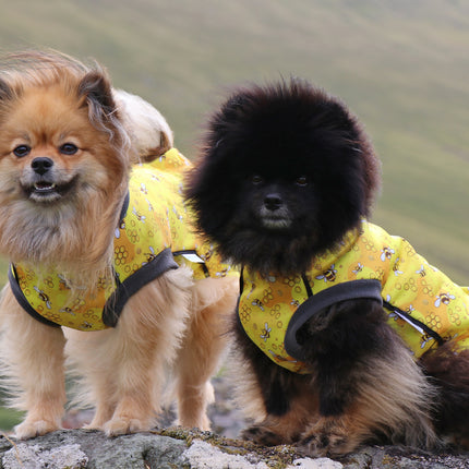 The Bee's Knees McTog - Microfleece Waterproof Dog Jacket - Step In Poppers