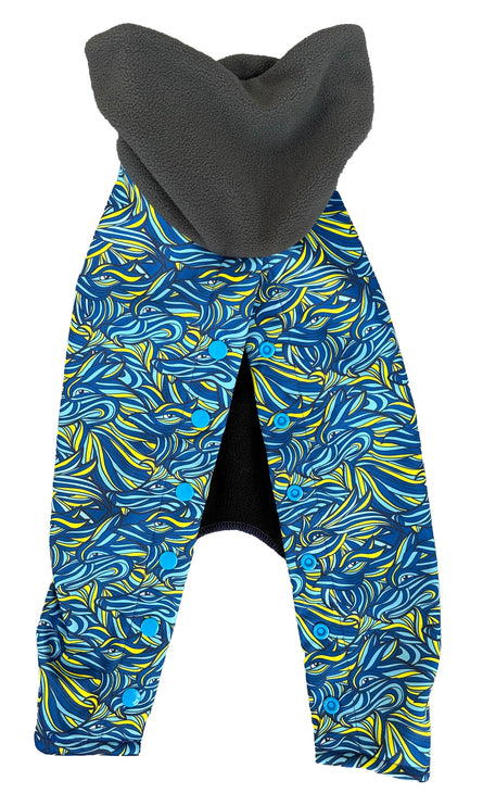 Call of the Wild McTog - Microfleece Waterproof Dog Jumper - Back Poppers