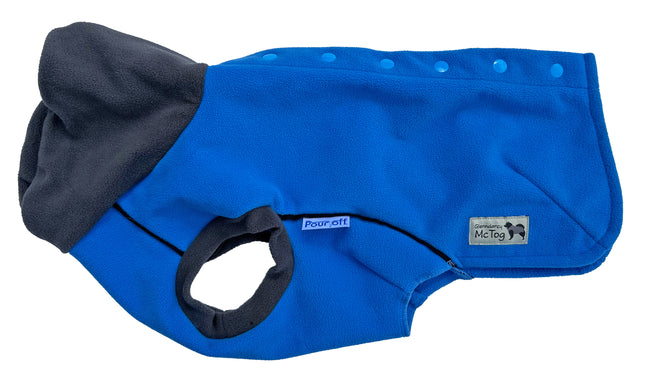 Cobalt Blue Double Layer waterproof microfleece McTog -  Back Poppers