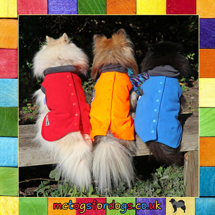 Cobalt Blue Double Layer waterproof microfleece McTog -  Back Poppers