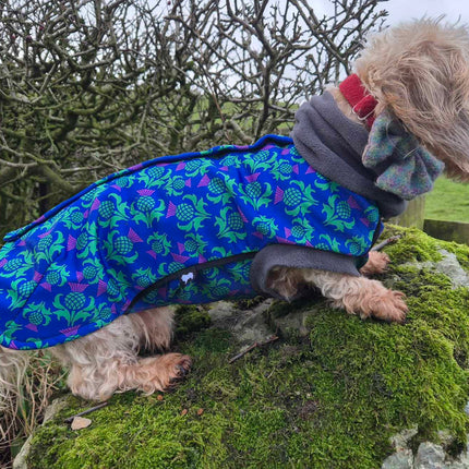Thistle McTog - Waterproof Microfleece Dog Coat - Back Poppers
