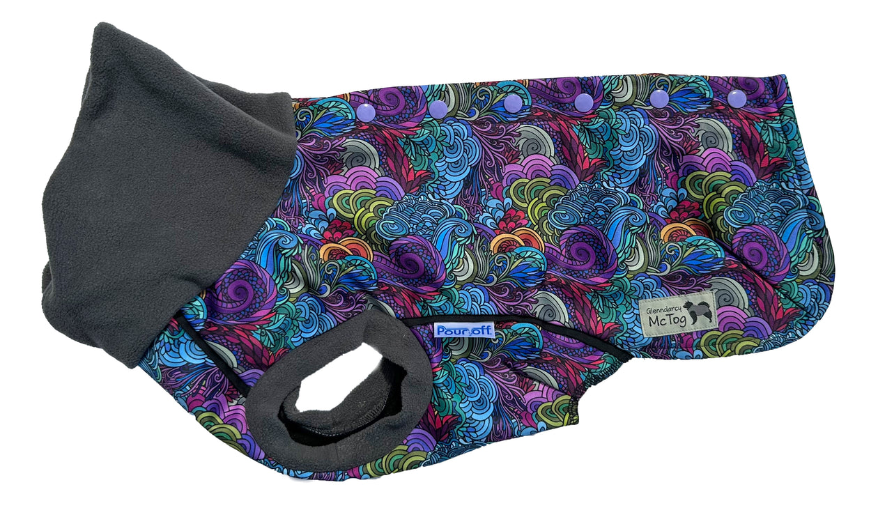 Dreamer McTog - Microfleece Waterproof Dog Coat - Back Poppers