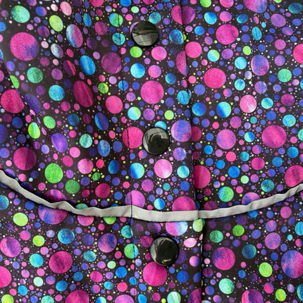 Bubblicious waterproof dog coat with easy step-in full popper opening