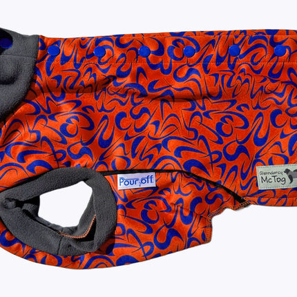 Ember Swirl McTog - Microfleece Waterproof Dog Jacket - Step In Poppers