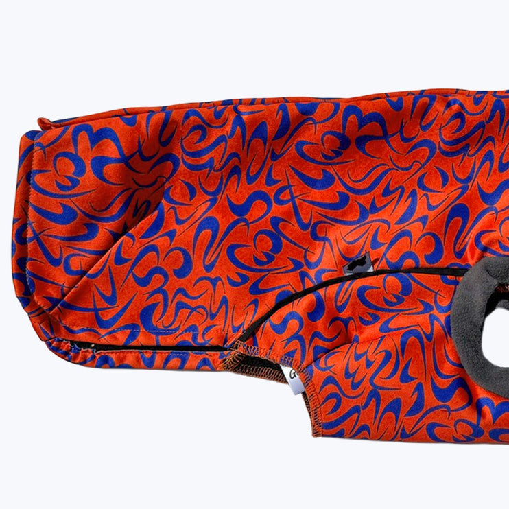 Ember Swirl McTog - Microfleece Waterproof Dog Jacket - Step In Poppers