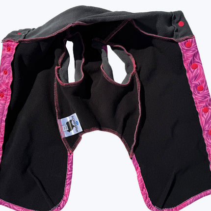 Flamingo Twist McTog - Microfleece Waterproof Dog Jacket - Step In Poppers