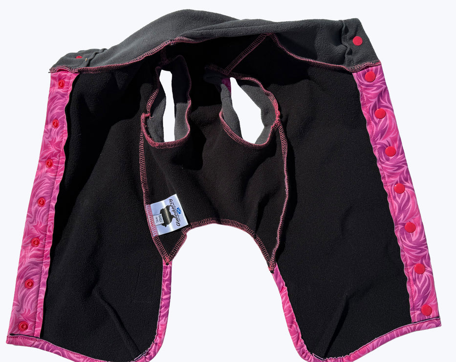 Flamingo Twist McTog - Microfleece Waterproof Dog Jacket - Step In Poppers