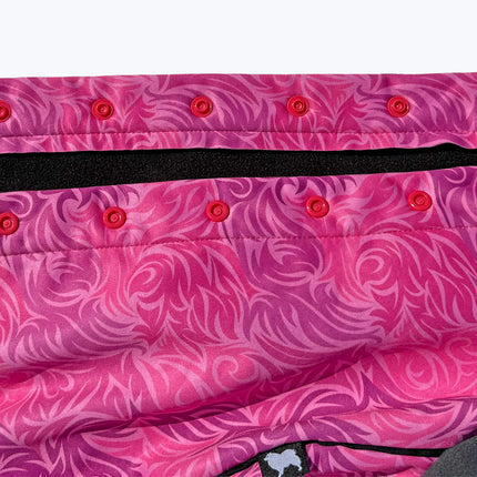 Flamingo Twist McTog - Microfleece Waterproof Dog Jacket - Step In Poppers