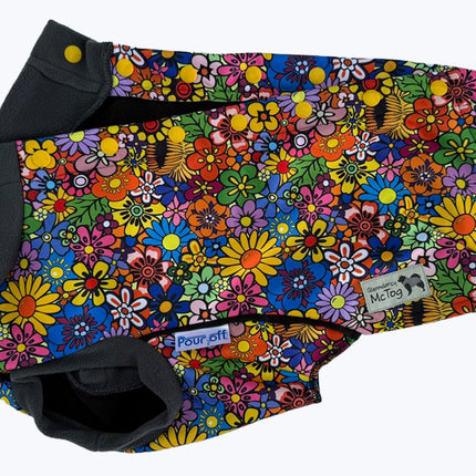 Flower Power McTog - Microfleece Waterproof Dog Jumper - Step In Poppers