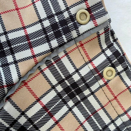 Glenndarcy McTog Harris step-in waterproof dog coat with full opening popper design