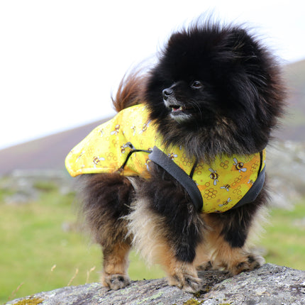 The Bee's Knees McTog - Microfleece Waterproof Dog Jacket - Step In Poppers