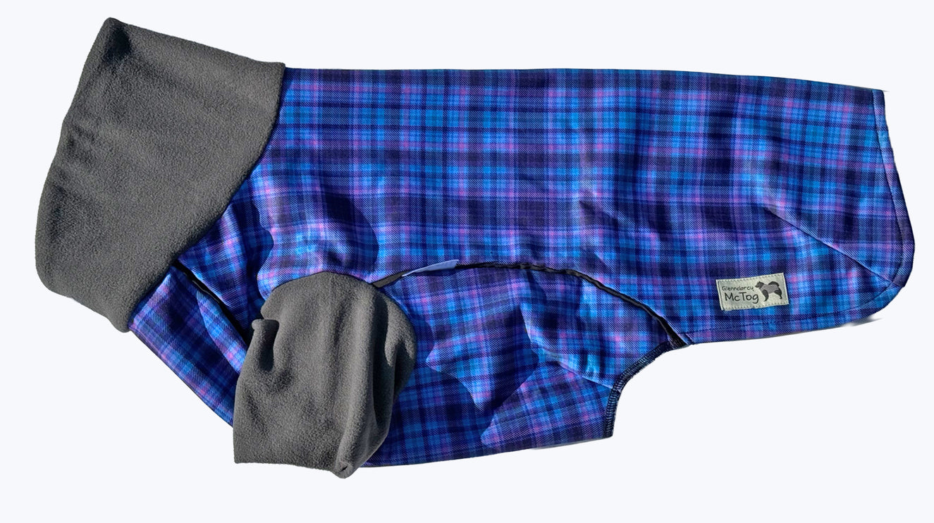 Heather Tide McTog -  Pullover Microfleece Waterproof Dog Jumper - With Sleeves - Size 2 Deep to 5