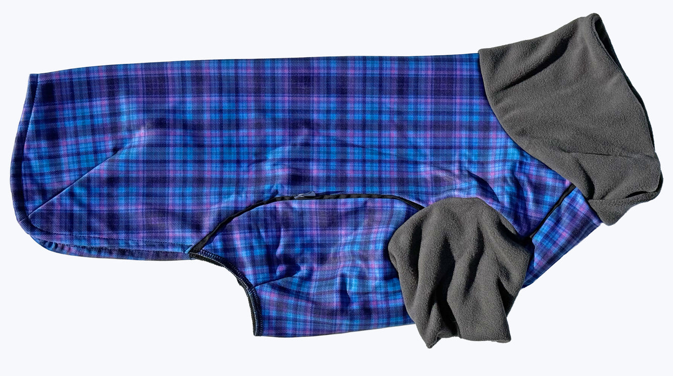 Heather Tide McTog -  Pullover Microfleece Waterproof Dog Jumper - With Sleeves - Size 2 Deep to 5