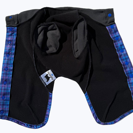 Heather Tide McTog - Microfleece Waterproof Dog Jumper - With Sleeves - Step In Poppers