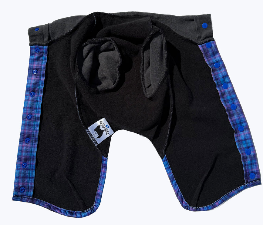Heather Tide McTog - Microfleece Waterproof Dog Jumper - With Sleeves - Step In Poppers