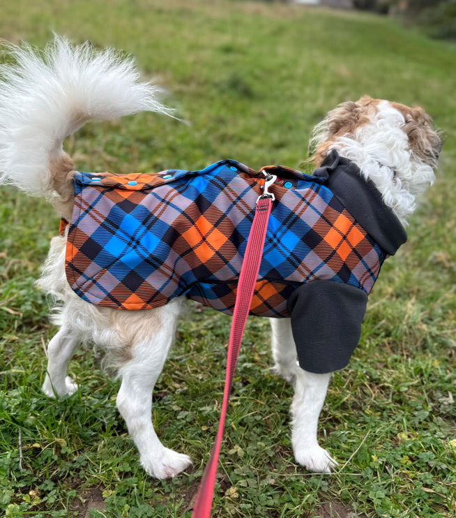 The Highlander McTog Dog Jumper - With Sleeves - Step In Poppers