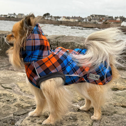 Glenndarcy McTog Highlander waterproof dog coat with high neck and full poppers