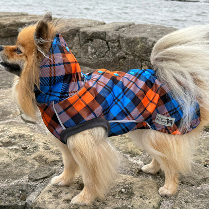 Highlander waterproof dog jacket with lightweight microfleece comfort and body coverage