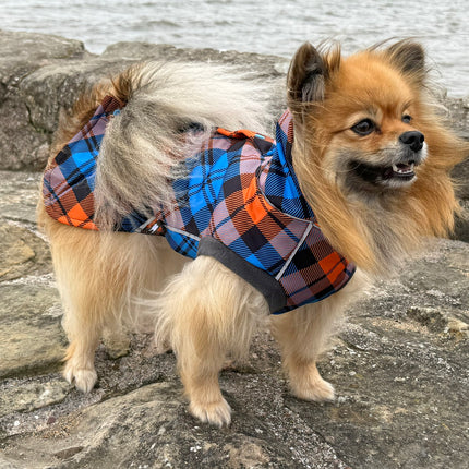 Highlander waterproof microfleece dog coat with extended waterproof neck