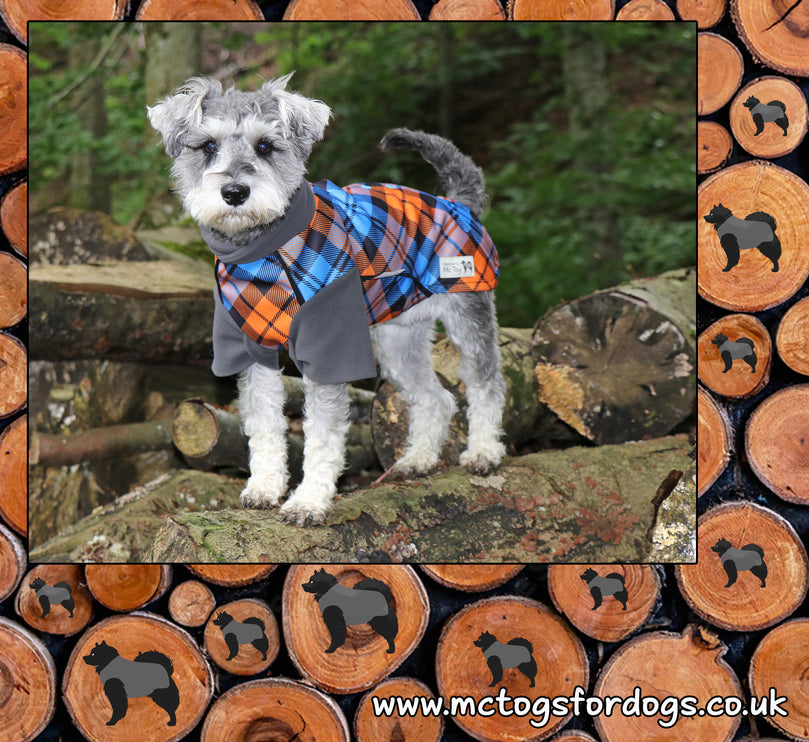 The Highlander McTog - Microfleece Waterproof Dog Jumper - With Sleeves - Step In Poppers