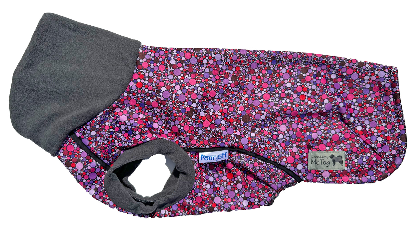 Planet Pink McTog - Microfleece Waterproof Dog Coat