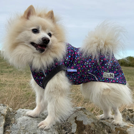 Glenndarcy Pour Off Bubblicious waterproof microfleece dog coat