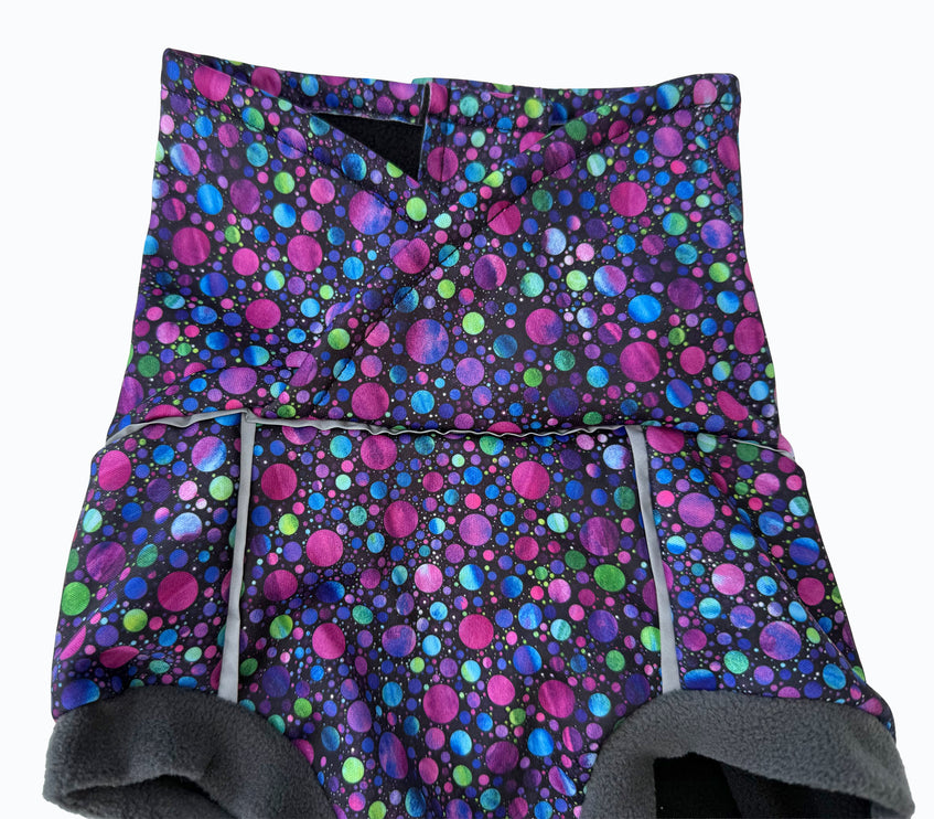 Glenndarcy Pour Off Bubblicious waterproof microfleece dog coat