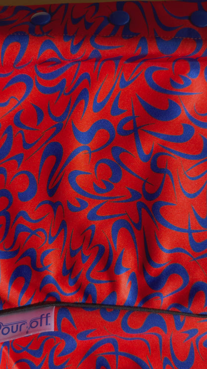 Ember Swirl McTog - Microfleece Waterproof Dog Jacket - Step In Poppers