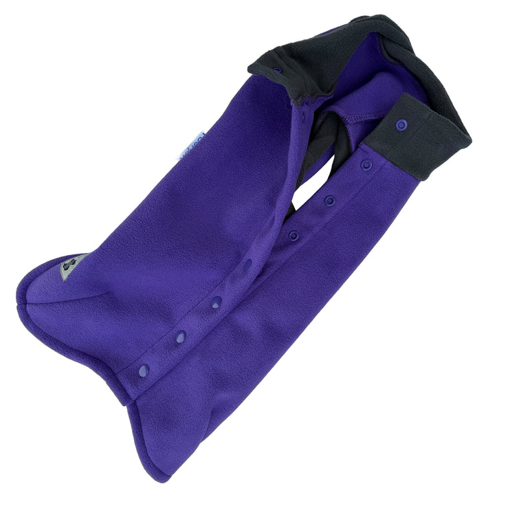 Purple McTog - Double Layer Microfleece Waterproof Dog Jacket - Step In Poppers