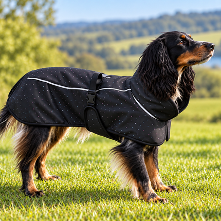 Glenndarcy RainHug waterproof dog coat for rainy walks and wet weather