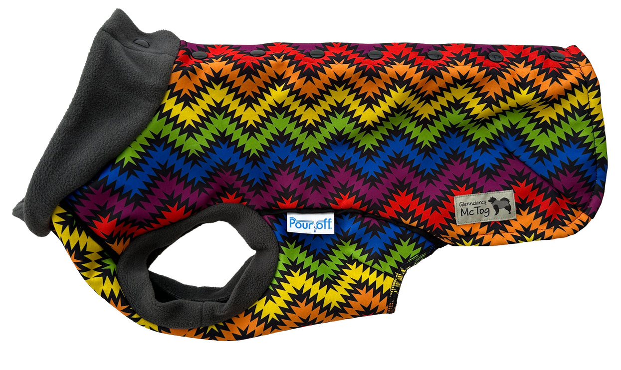 Rave McTog - Microfleece Waterproof Dog Coat - Step In Poppers
