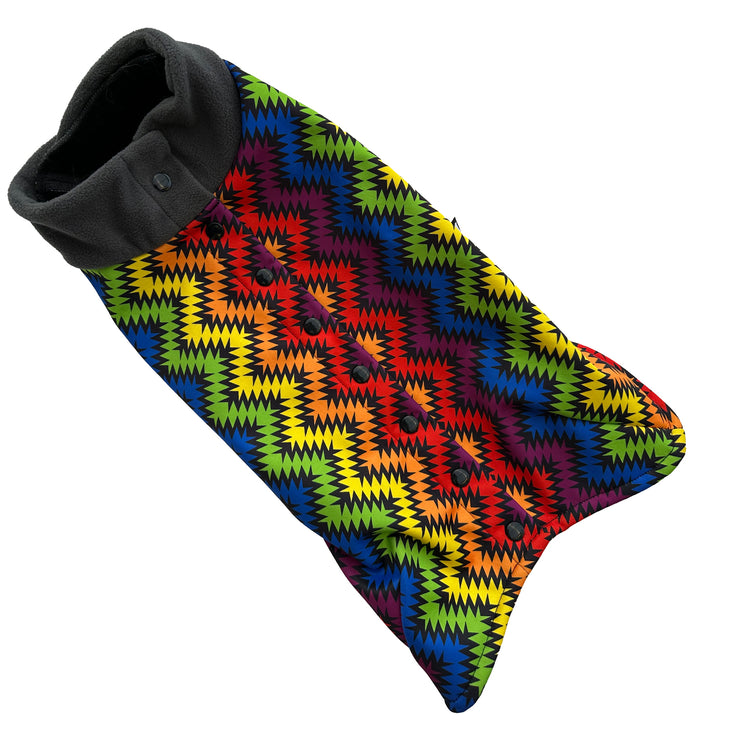 Rave McTog - Microfleece Waterproof Dog Coat - Step In Poppers