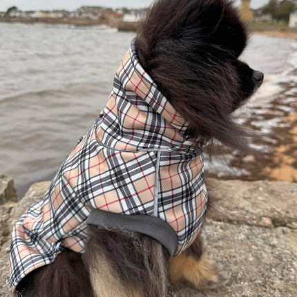 Scottish tartan waterproof dog coat by Glenndarcy McTog