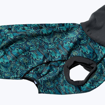Sea Fern McTog - Microfleece Waterproof Dog Coat - Back Poppers